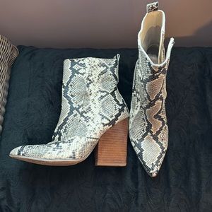 Bleecker & Bond Kailey Natural Snake Bootie
